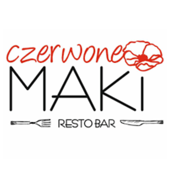 czerwone maki restauracja logo